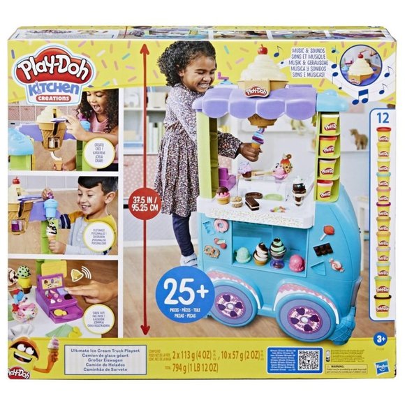 Play-Doh Kitchen Creations Ultimate Ice Cream Toy Truck Playset